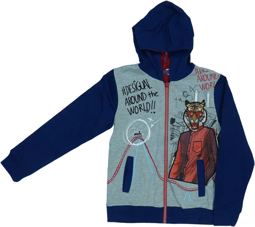 Többszínű Desigual Kapucnis pulóver EU 128 / UK 8 év / US 8 év/M