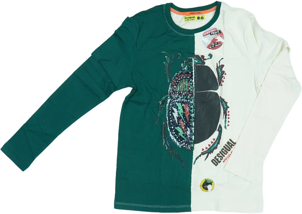 Zöld Desigual Hosszú ujjú felső EU 152 / UK 12 év / US 12 év/L