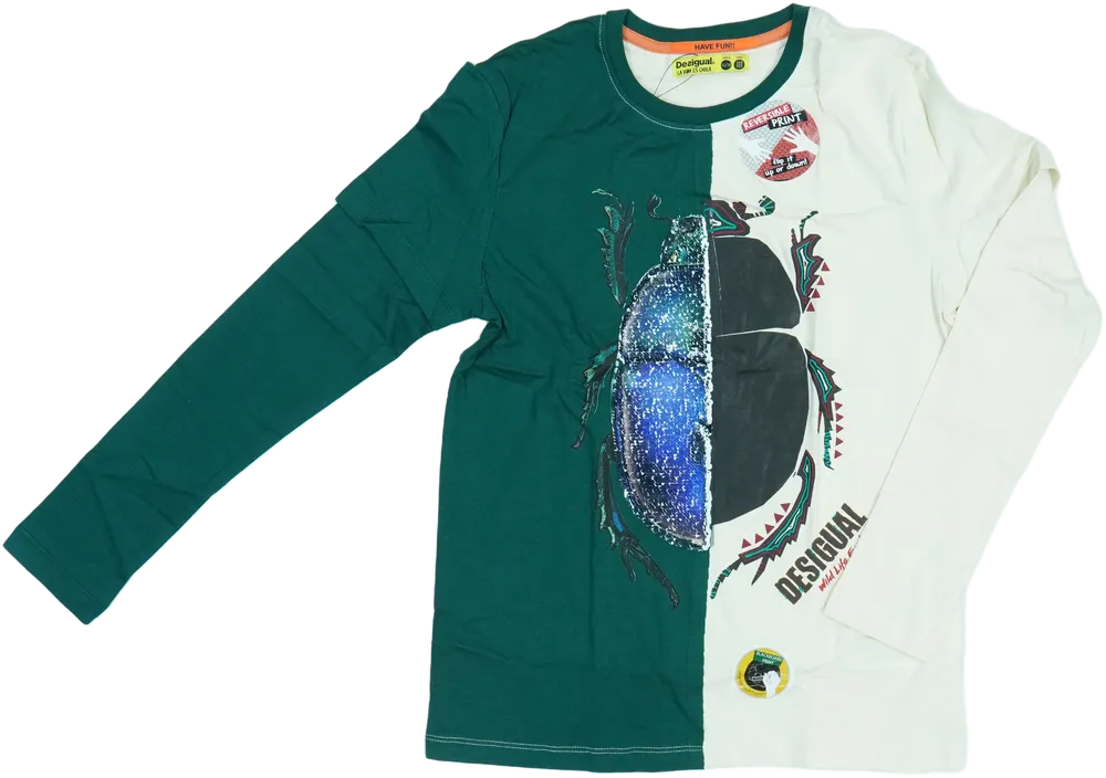 Zöld Desigual Hosszú ujjú felső EU 152 / UK 12 év / US 12 év/L