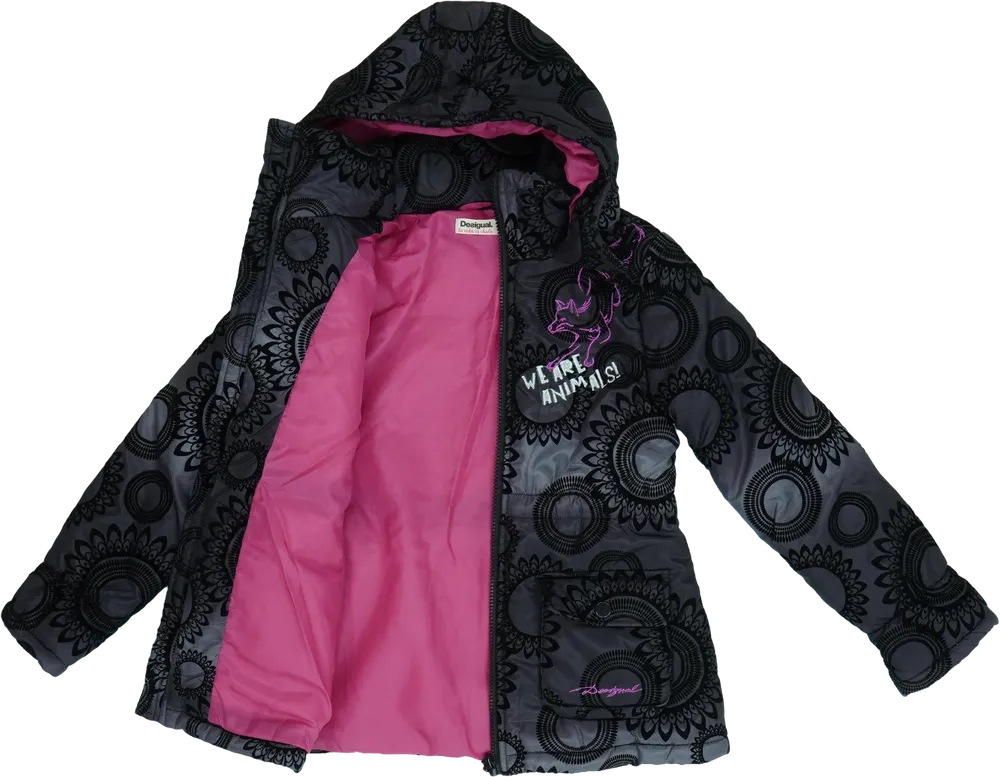 Szürke Desigual Télikabát EU 128 / UK 8 év / US 8 év/M