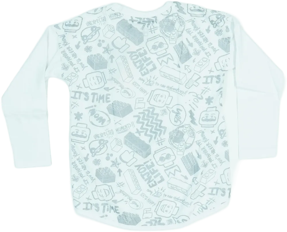 Fehér Desigual Hosszú ujjú felső EU 128 / UK 8 év / US 8 év/M