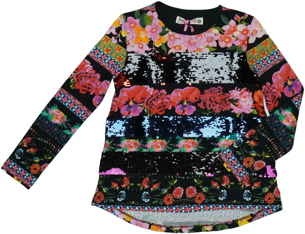 Fekete Desigual Tunika EU 128 / UK 8 év / US 8 év/M