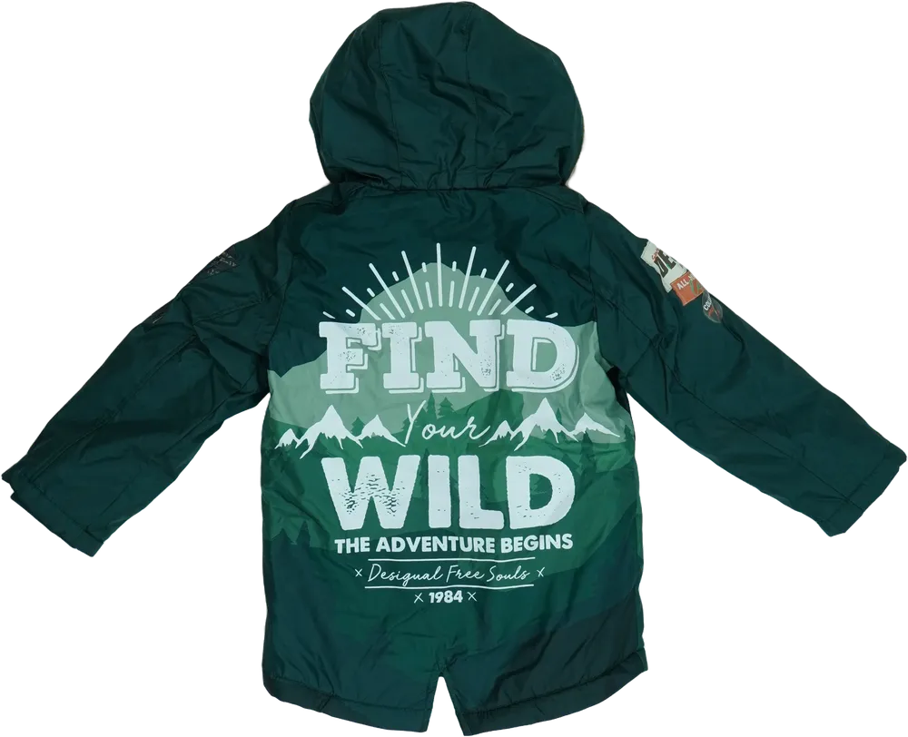 Zöld Desigual Télikabát EU 152 / UK 12 év / US 12 év/L