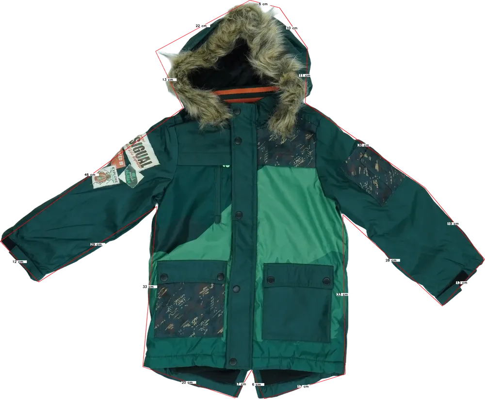 Zöld Desigual Télikabát EU 152 / UK 12 év / US 12 év/L