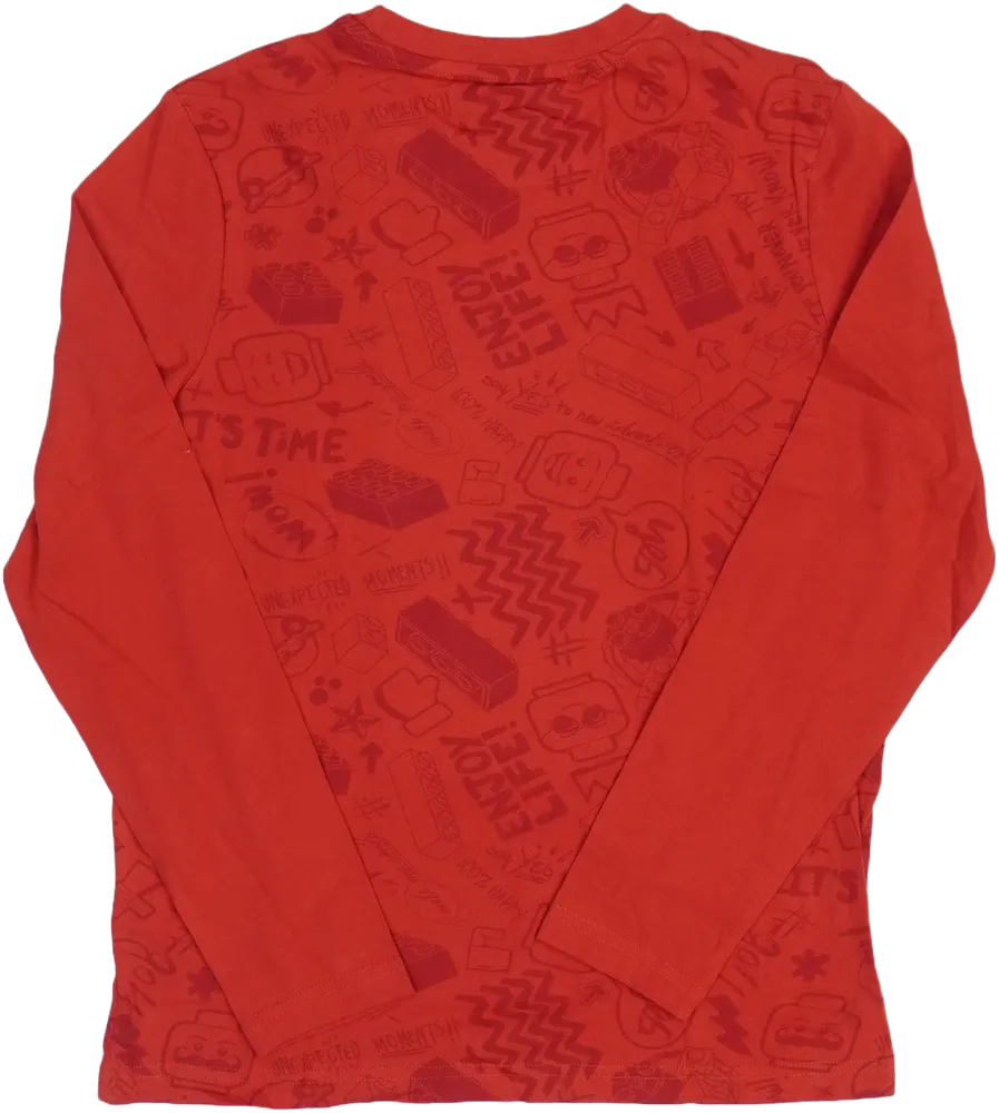 Piros Desigual Hosszú ujjú felső EU 152 / UK 12 év / US 12 év/L