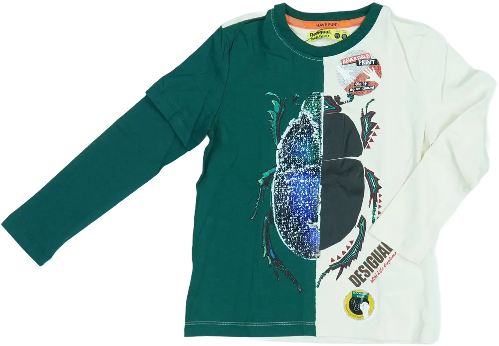 Zöld Desigual Hosszú ujjú felső EU 116 / UK 6 év / US 6 év/S