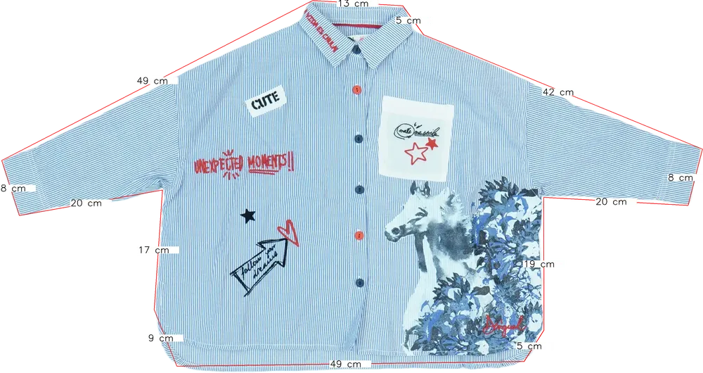 Kék Desigual Blúz EU 104 / UK 4 év / US 4T/XS