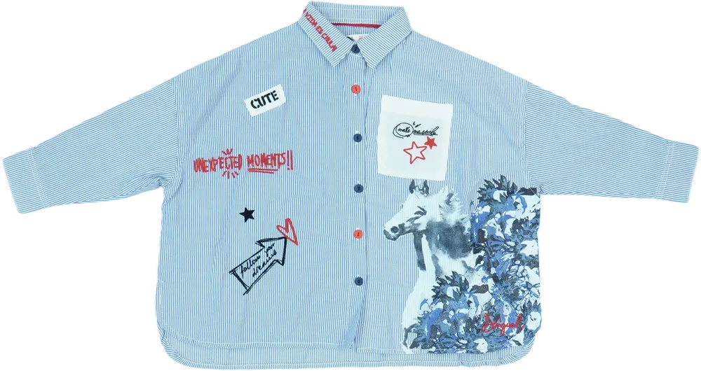 Kék Desigual Blúz EU 104 / UK 4 év / US 4T/XS