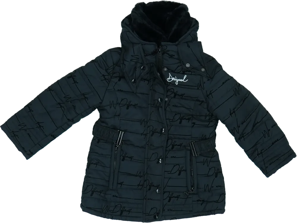 Fekete Desigual Télikabát EU 104 / UK 4 év / US 4T/XS