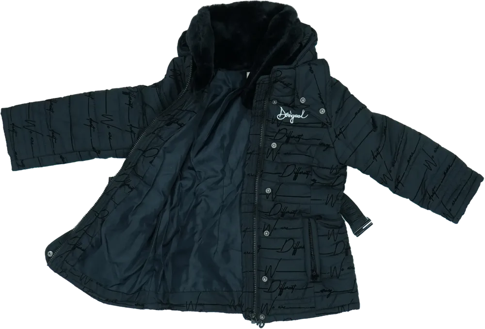 Fekete Desigual Télikabát EU 104 / UK 4 év / US 4T/XS