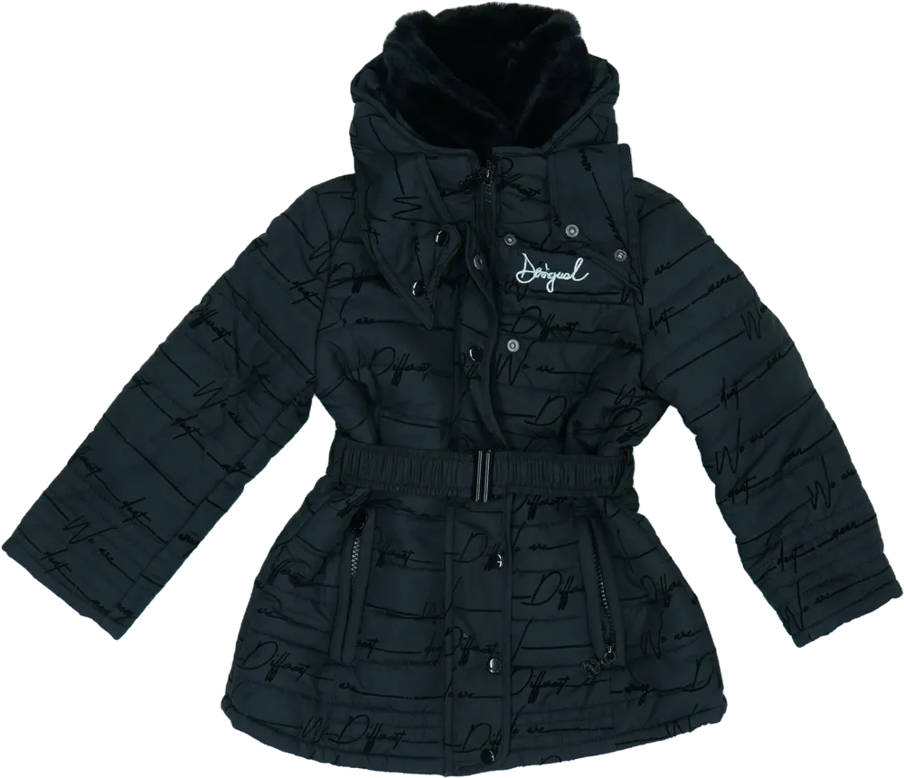 Fekete Desigual Télikabát EU 104 / UK 4 év / US 4T/XS