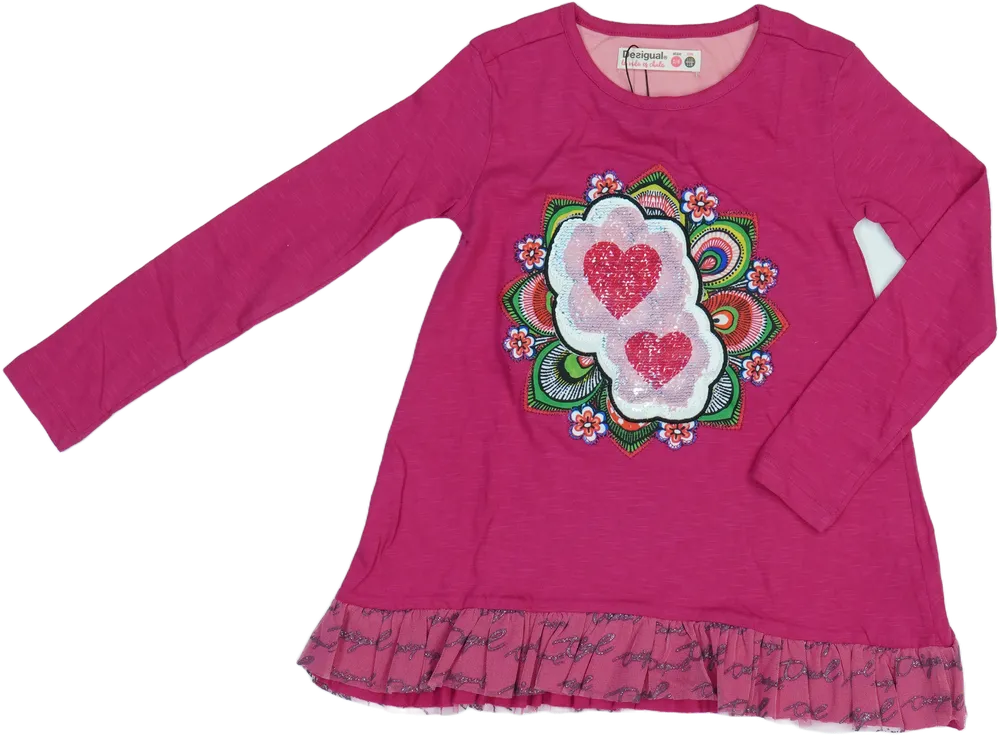 Rózsaszín Desigual Tunika EU 116 / UK 6 év / US 6 év/S