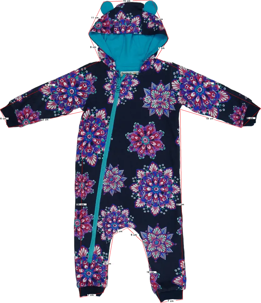 Kék Desigual Hosszú ujjú rugdalózó EU 86 / UK 12-18 hónap / US 18 hónap