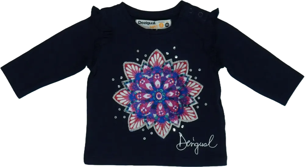 Kék Desigual Hosszú ujjú felső EU 62 / UK 0-3 hónap / US 0-3 hónap