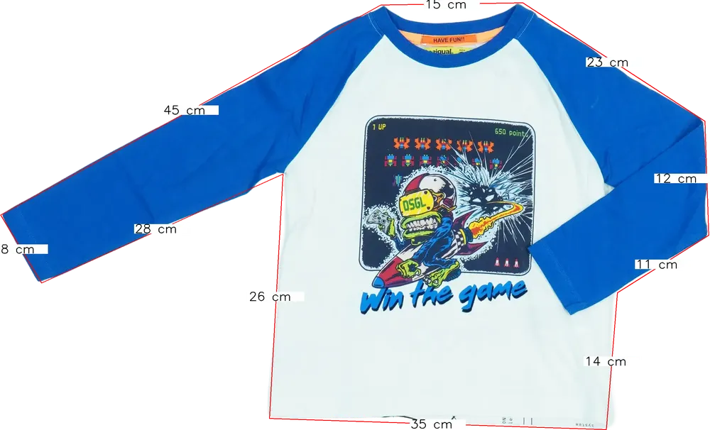 Kék Desigual Hosszú ujjú felső EU 104 / UK 4 év / US 4T/XS