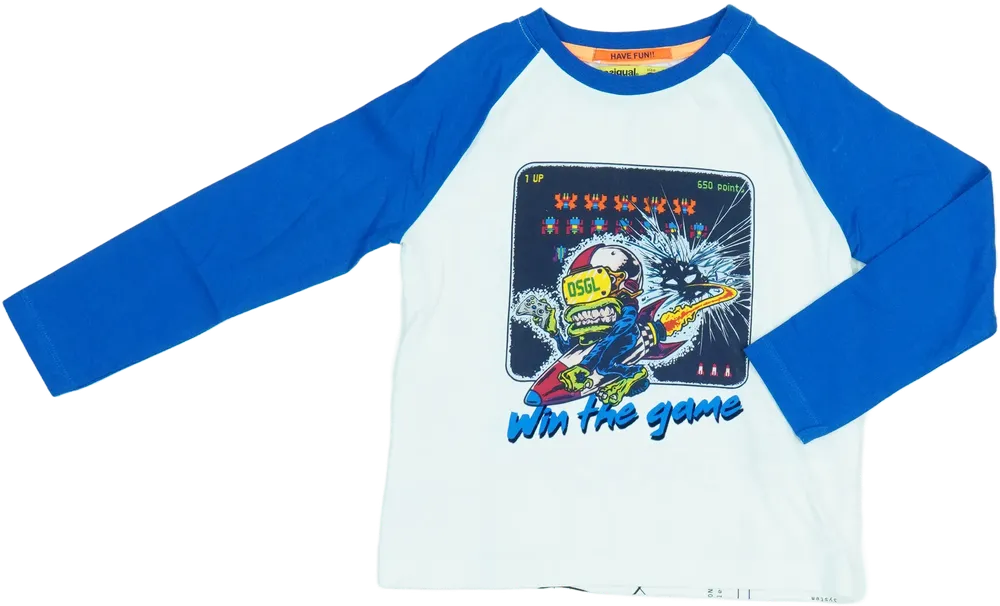Kék Desigual Hosszú ujjú felső EU 104 / UK 4 év / US 4T/XS