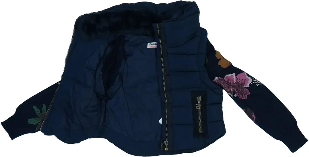 Kék Desigual Mellény EU 104 / UK 4 év / US 4T/XS