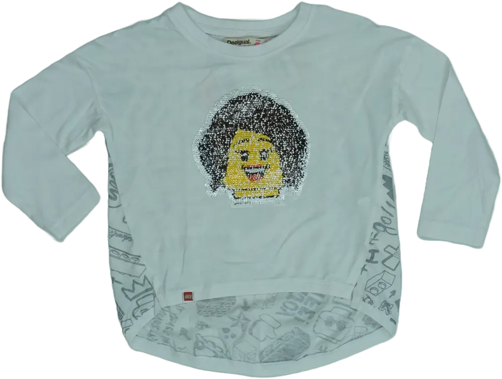 Fehér Desigual Hosszú ujjú felső EU 104 / UK 4 év / US 4T/XS