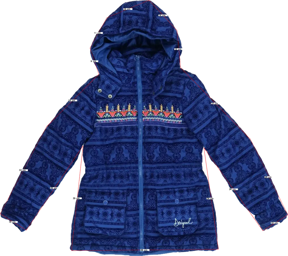 Kék Desigual Télikabát EU 128 / UK 8 év / US 8 év/M