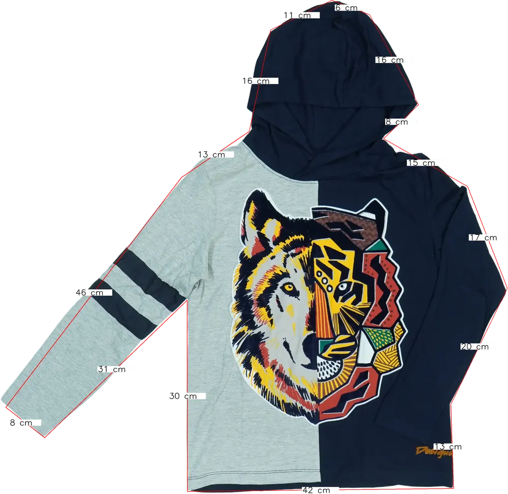 Kék Desigual Hosszú ujjú felső EU 140 / UK 10 év / US 10 év/L