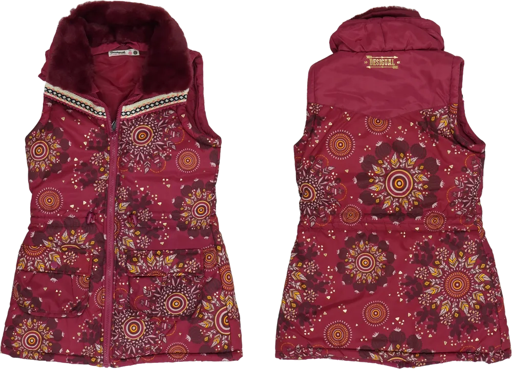 Bordó Desigual Átmeneti kabát EU 140 / UK 10 év / US 10 év/L