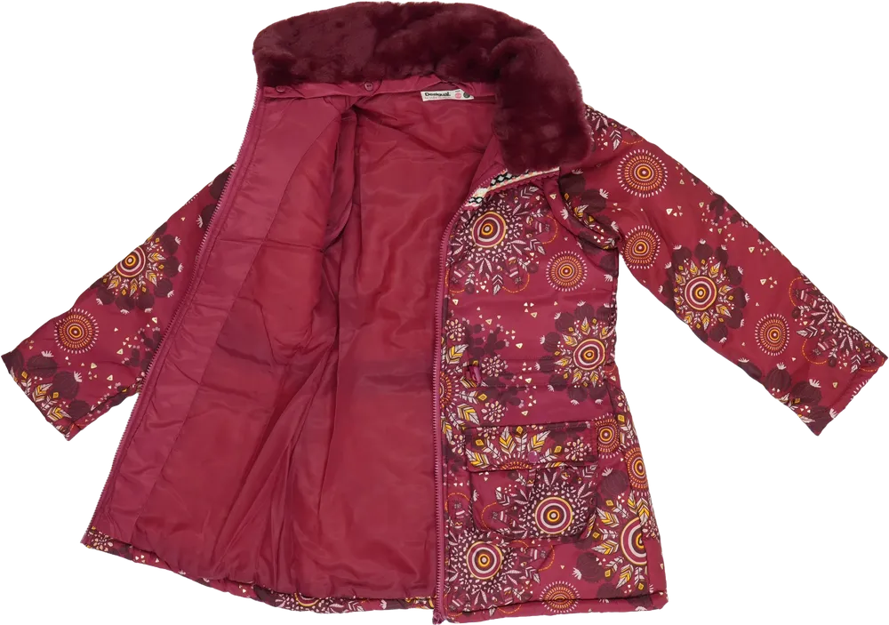 Bordó Desigual Átmeneti kabát EU 140 / UK 10 év / US 10 év/L