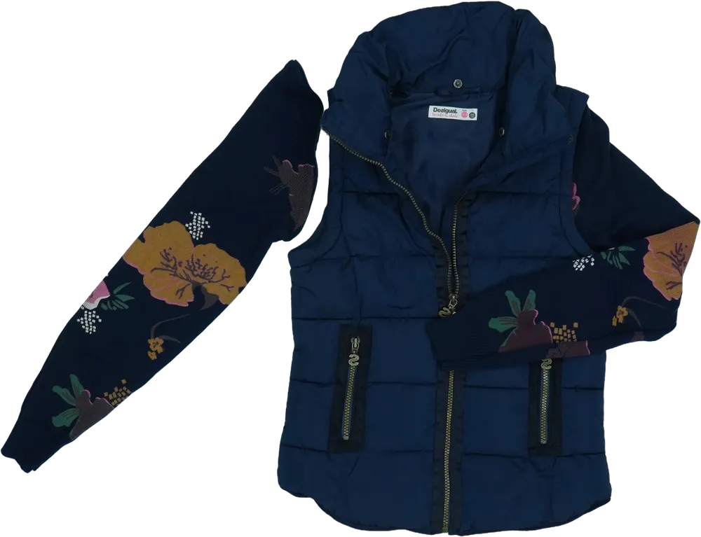 Kék Desigual Mellény EU 152 / UK 12 év / US 12 év/L