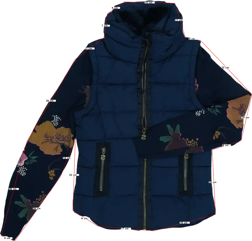 Kék Desigual Mellény EU 152 / UK 12 év / US 12 év/L