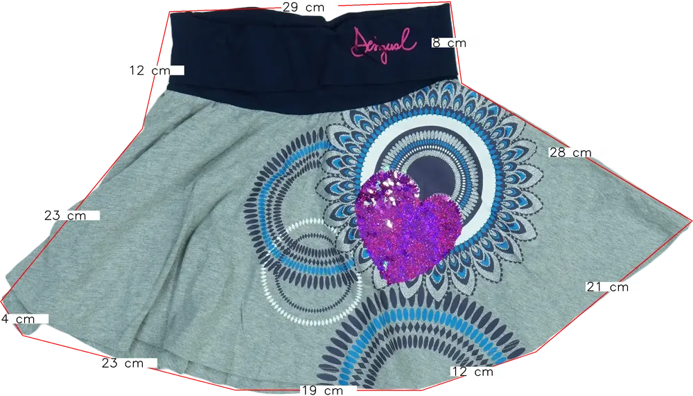 Szürke Desigual Szoknya EU 152 / UK 12 év / US 12 év/L