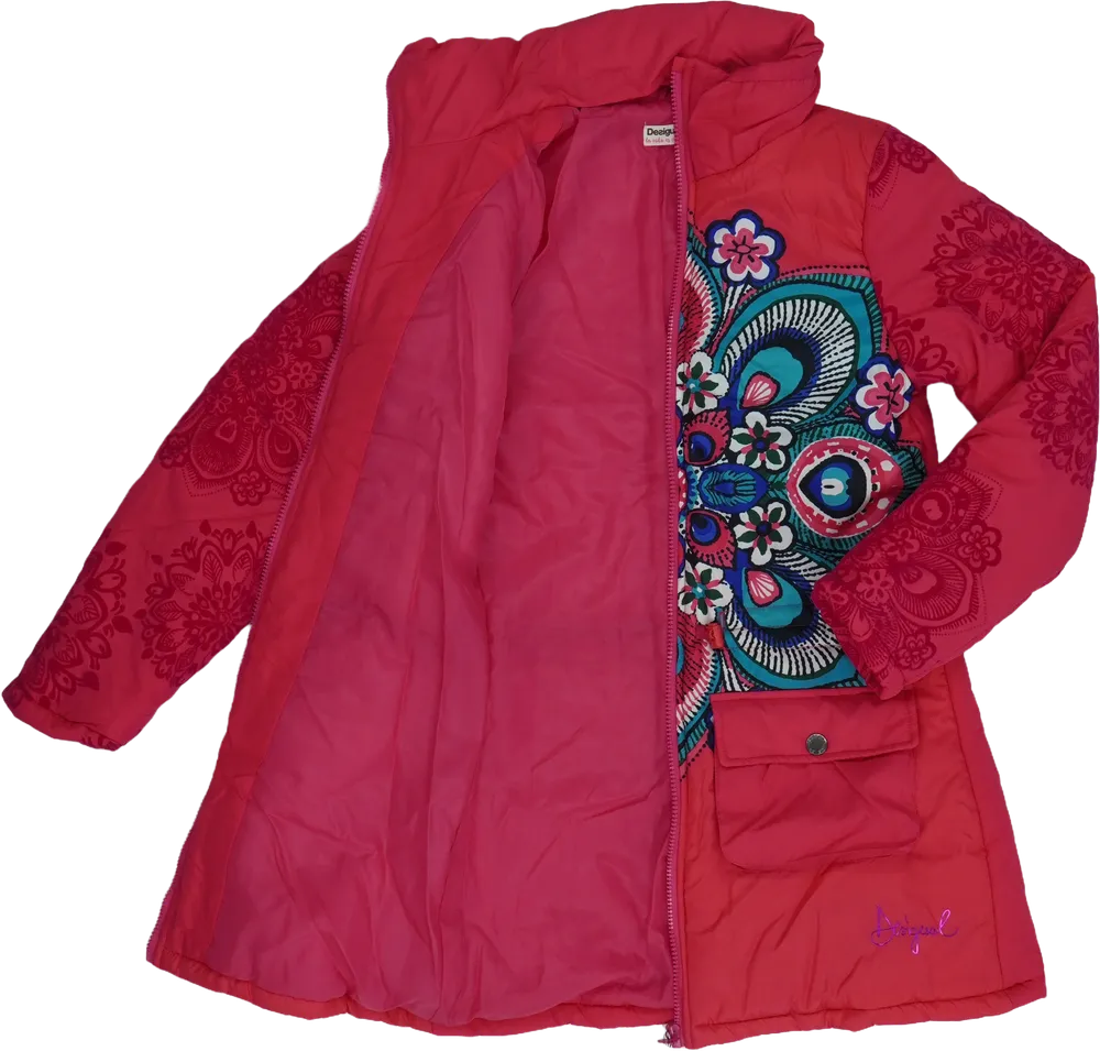 Rózsaszín Desigual Télikabát EU 164 / UK 14 év / US 14 év/XL