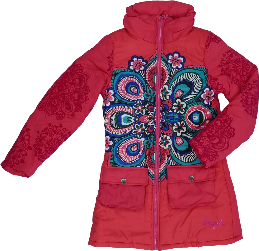 Rózsaszín Desigual Télikabát EU 164 / UK 14 év / US 14 év/XL