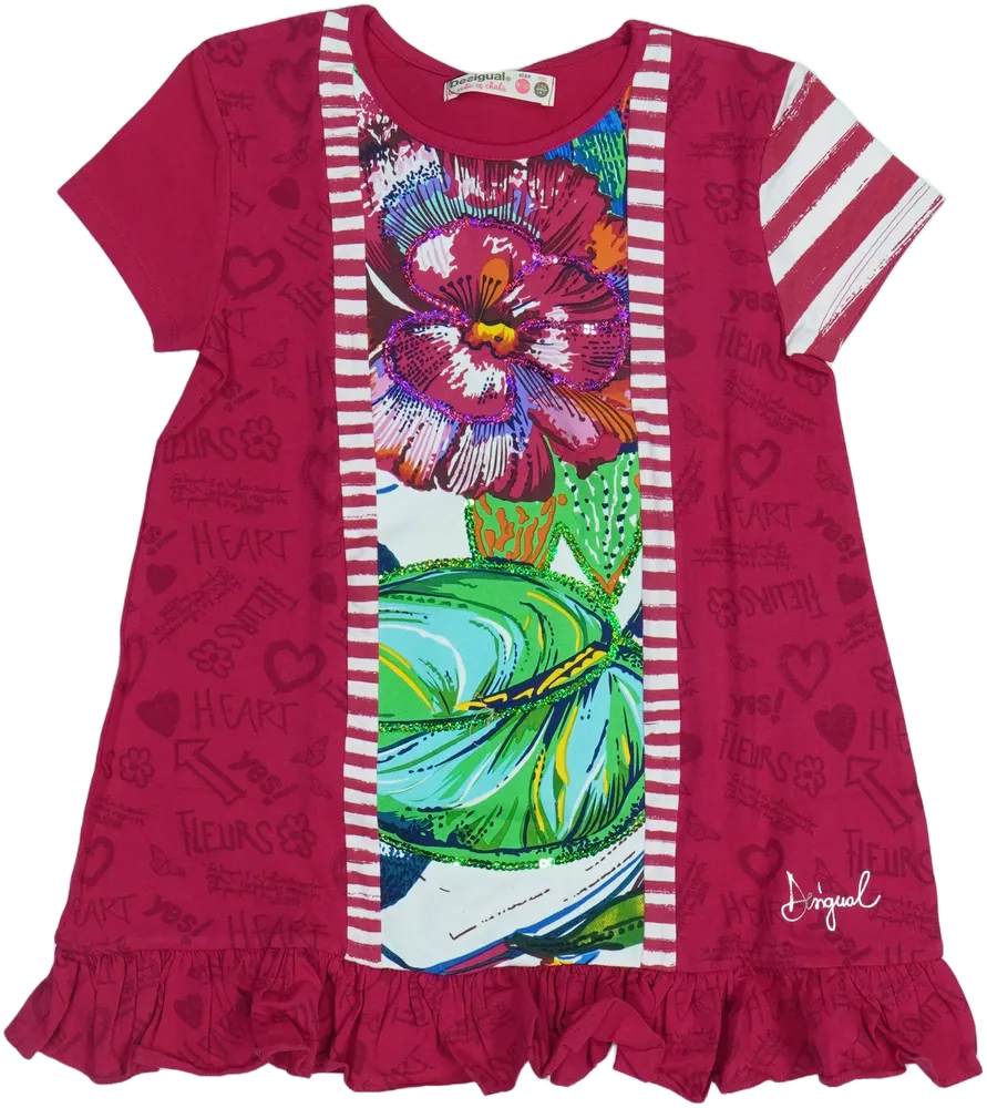 Rózsaszín Desigual Ruha EU 140 / UK 10 év / US 10 év/L