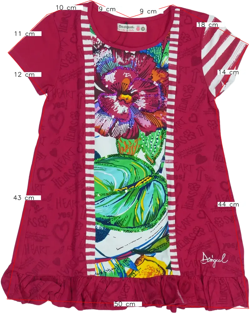 Rózsaszín Desigual Ruha EU 152 / UK 12 év / US 12 év/L