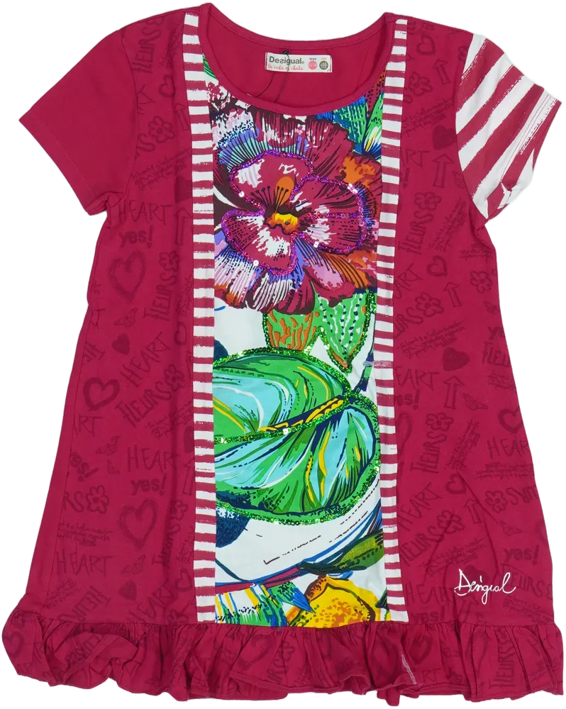 Rózsaszín Desigual Ruha EU 152 / UK 12 év / US 12 év/L