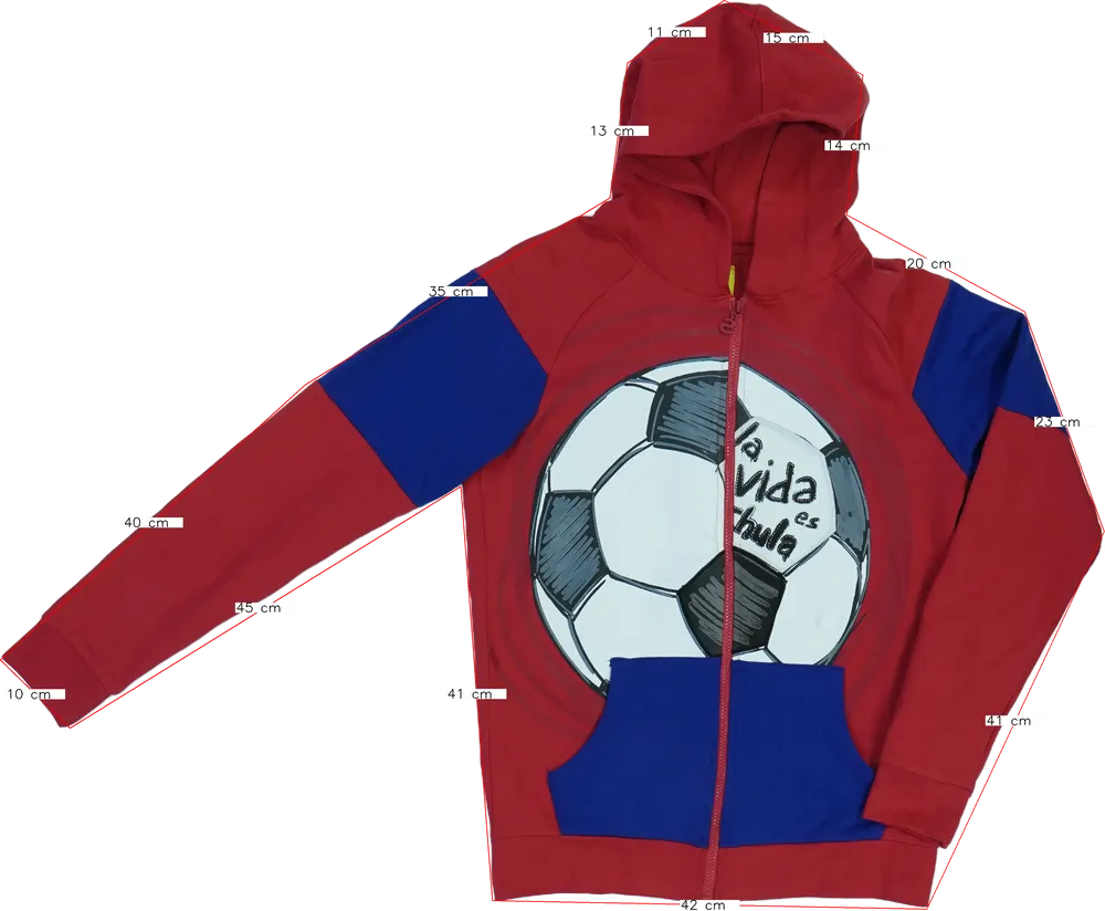 Piros Desigual Kapucnis pulóver EU 164 / UK 14 év / US 14 év/XL