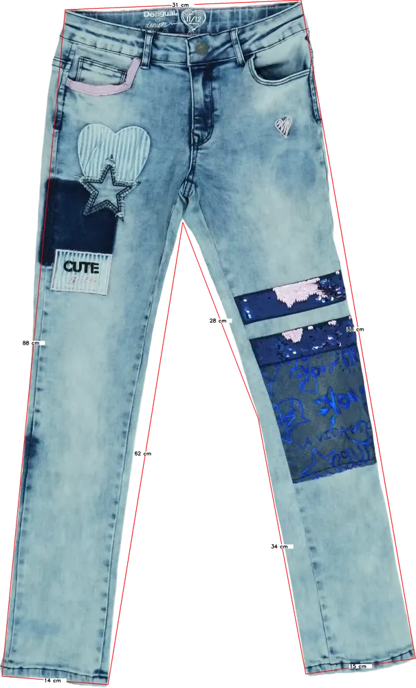 Kék Desigual Farmernadrág EU 152 / UK 12 év / US 12 év/L