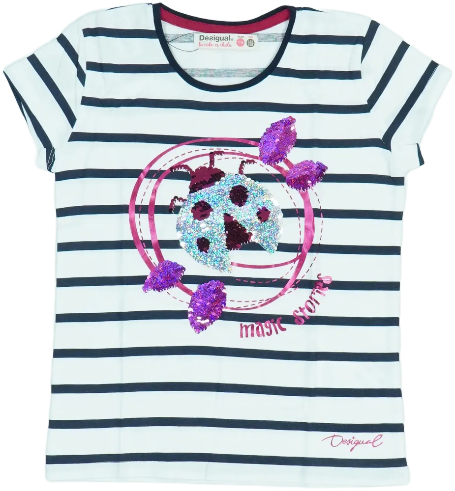 Rózsaszín Desigual Póló EU 128 / UK 8 év / US 8 év/M