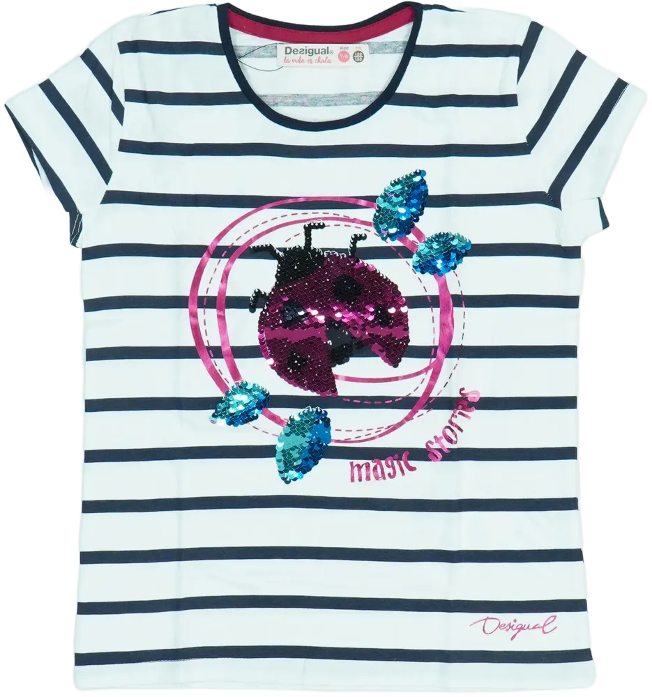 Rózsaszín Desigual Póló EU 128 / UK 8 év / US 8 év/M