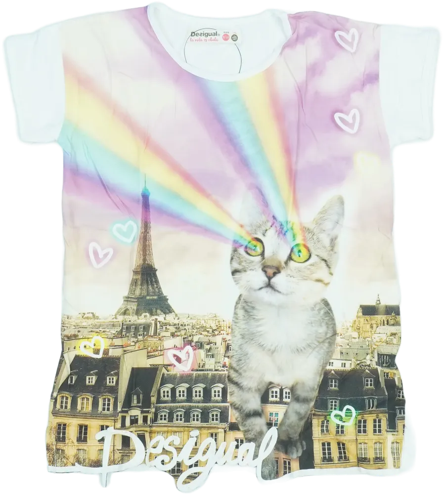 Többszínű Desigual Póló EU 140 / UK 10 év / US 10 év/L