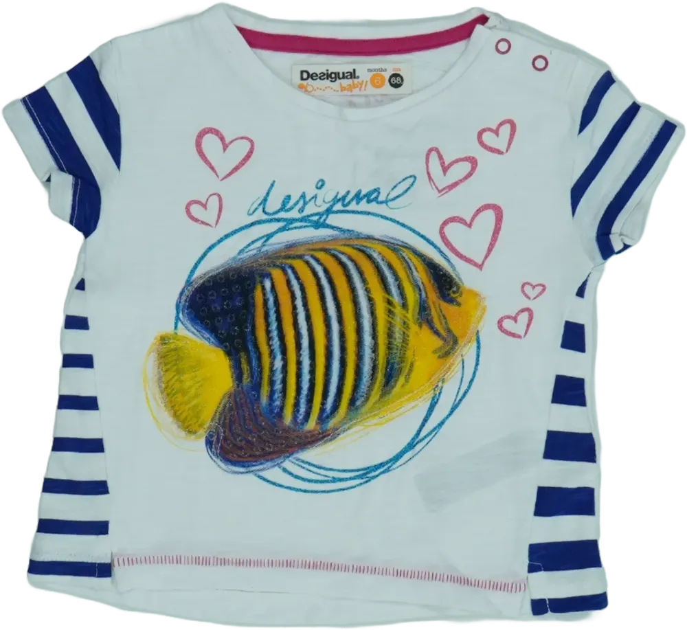 Fehér Desigual Póló EU 68 / UK 3-6 hónap / US 3-6 hónap