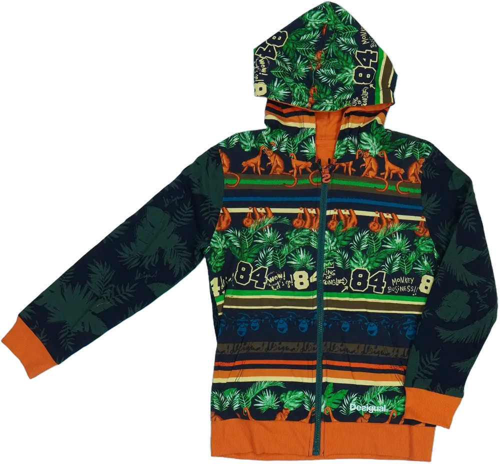 Zöld Desigual Kapucnis pulóver EU 128 / UK 8 év / US 8 év/M