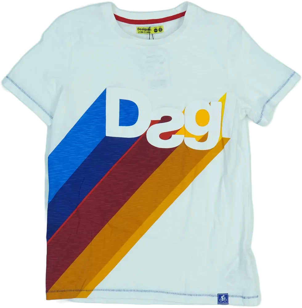 Fehér Desigual Póló EU 164 / UK 14 év / US 14 év/XL