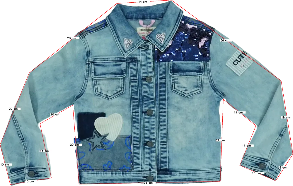 Kék Desigual Farmerdzseki EU 128 / UK 8 év / US 8 év/M
