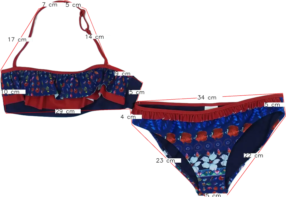 Többszínű Desigual Fürdőruha EU 164 / UK 14 év / US 14 év/XL