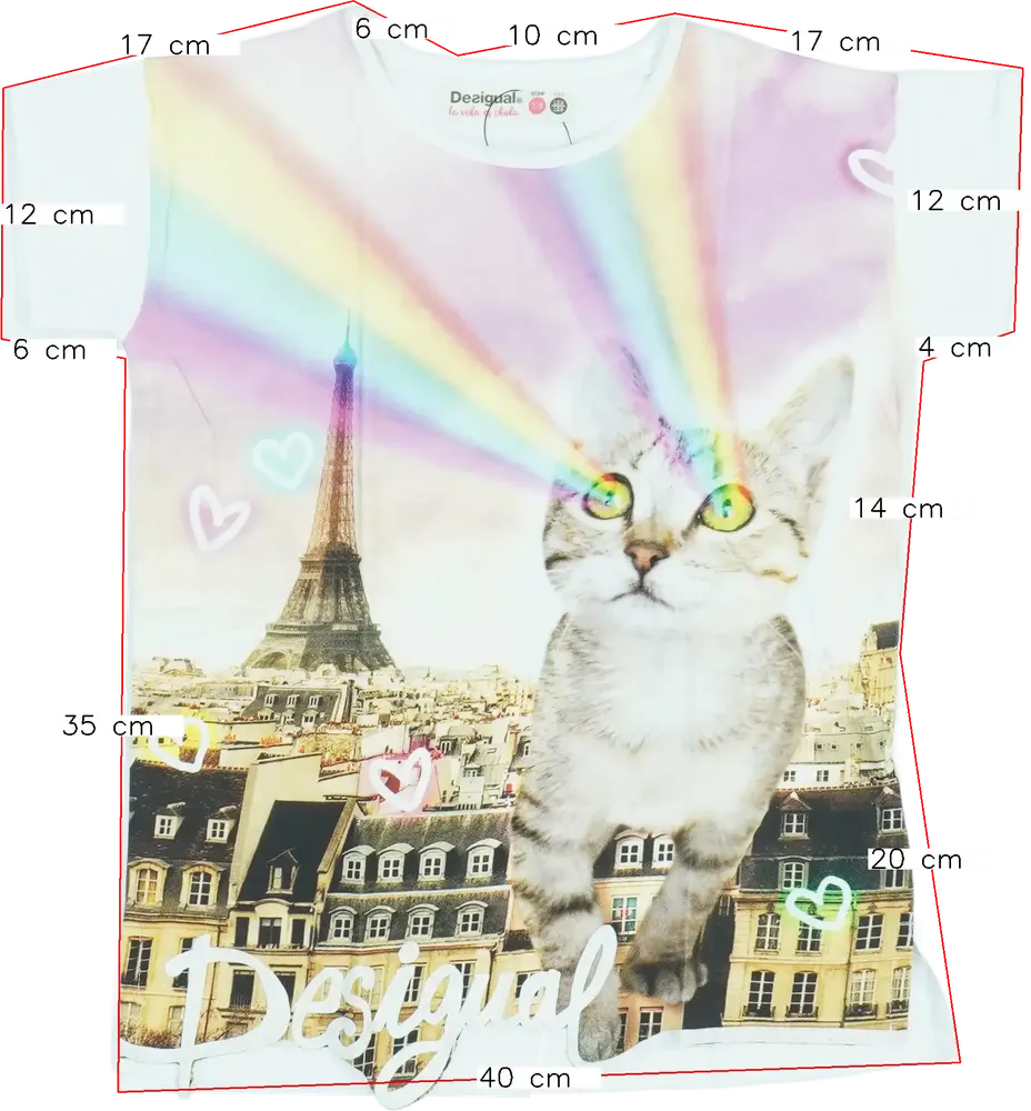 Többszínű Desigual Póló EU 128 / UK 8 év / US 8 év/M