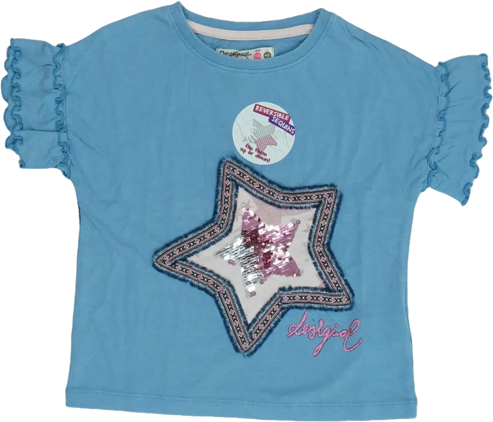 Kék Desigual Póló EU 116 / UK 6 év / US 6 év/S