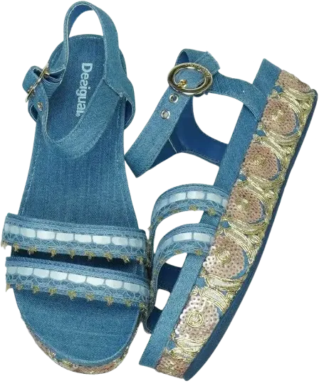 Kék Desigual Platform szandál EU 37