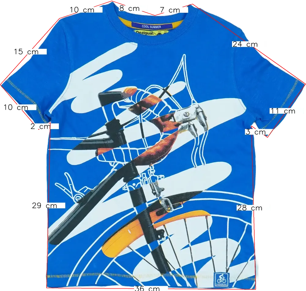 Kék Desigual Póló EU 116 / UK 6 év / US 6 év/S