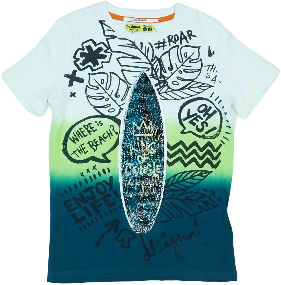 Fehér Desigual Póló EU 116 / UK 6 év / US 6 év/S