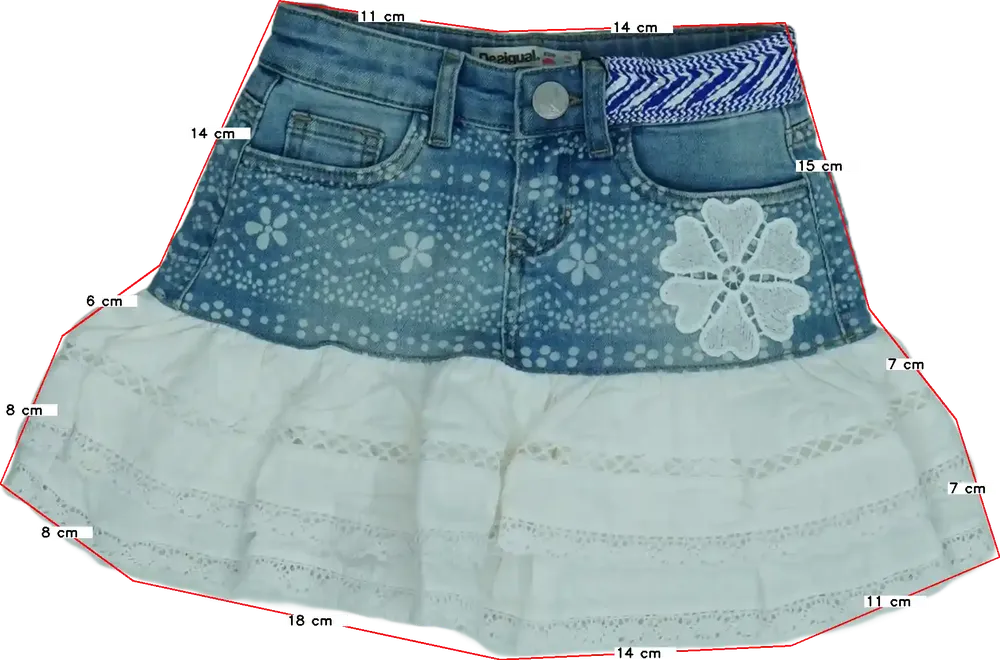 Kék Desigual Szoknya EU 104 / UK 4 év / US 4T/XS